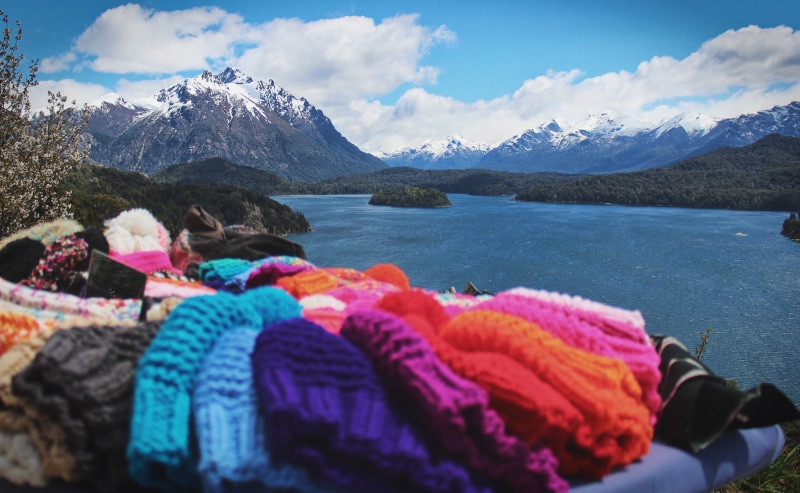 nature, 4K, snowcapped mountain, winter, warm clothing, argentina, textile, day, tranquility, cloud - sky, mountain range, water, snow, no people, montains