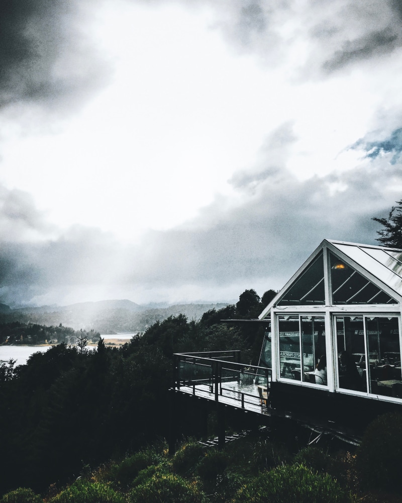 argentina, 5K, sky, light, bridge - man made structure, san carlos de bariloche, land, architecture, grass, nature, landscape, day, building, built structure