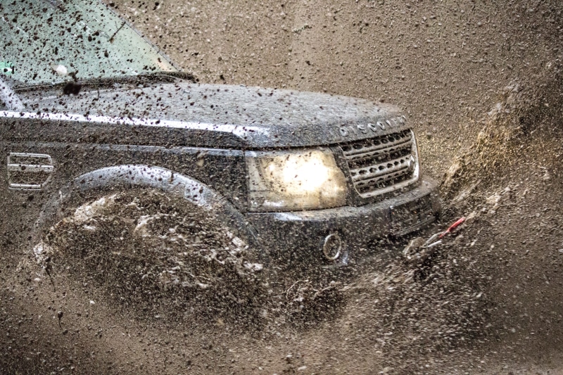 4 x 4, automotive, concrete, damaged, abandoned, mud, jeep, water, transportation, all wheel drive, wet, 5K, landrover, carpathian mountains, day, no people