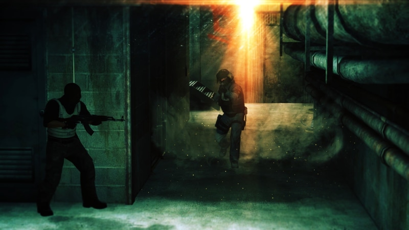 black Color, Smok, call, machine, Kalash, 1.6, the basement, females, bright light, women, holding, counter, ambush, security, fighting, illuminated, underground
