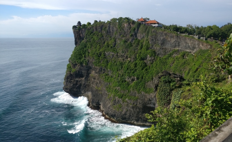 uluwatu temple, sea, water, nature, non-urban scene, rock - object, indonesia, mountain, eroded, sky, day, scenics - nature, no people, ocean, rocky coastline