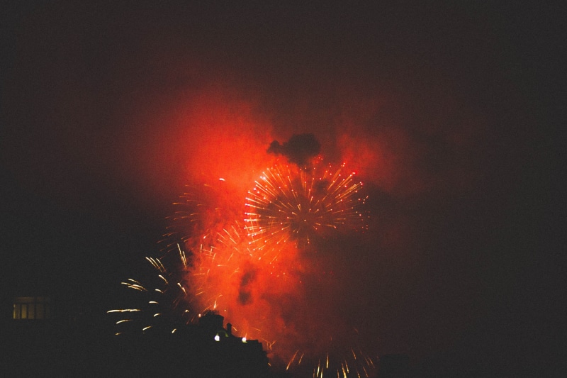 traditional Festival, firework - Man Made Object, celebration, arts culture and entertainment, salute, firework Display, glowing, year, vibrant Color, black Color
