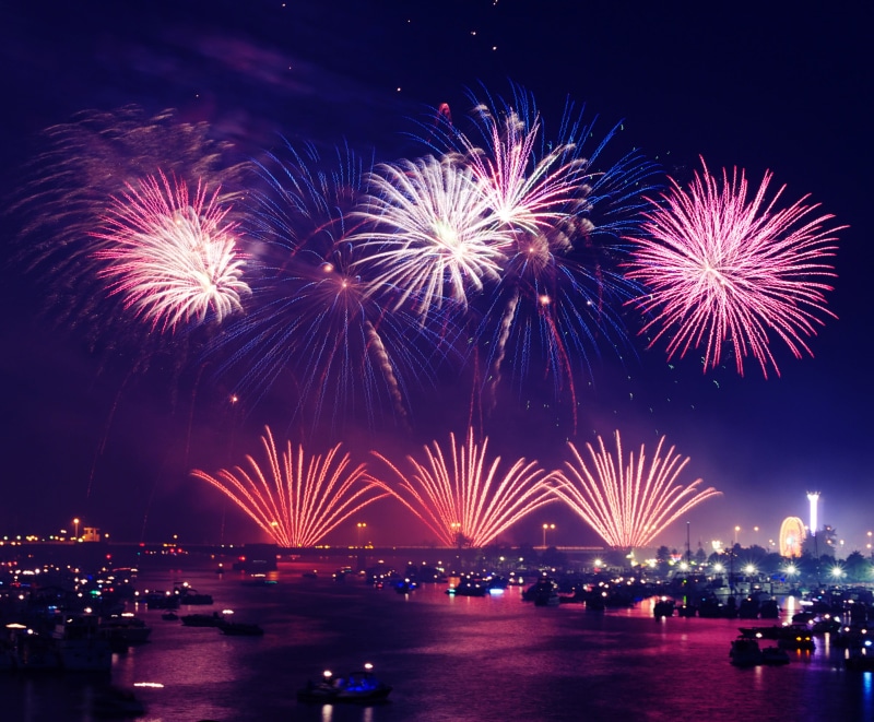 photos, explosions, outdoors, firework Display, bright, united arab emirates, water, red, motion, party - Social Event, night, holiday, illuminated, exploding