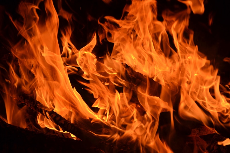 flame log fire, wood, inferno, yellow, black background, flame, motion, fire - natural phenomenon, 4K, hot, fire, no people, night, burn, communication