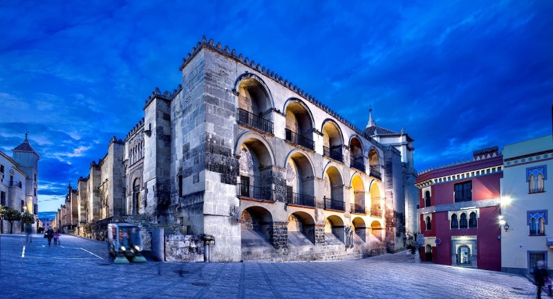 Night, Cordoba Great Mosque, 1080P, city, Spain, cordoba, street, de, Mezquita, Mezquita de Cordoba, Andalusia, Córdoba, people, lights