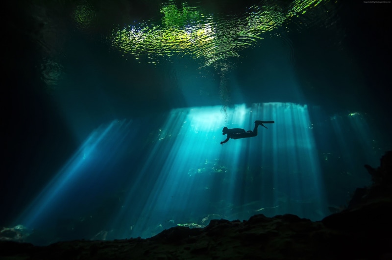 4K, Sunbeam, 2K, Underwater, Diver