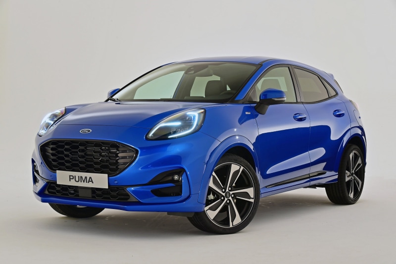 ford puma 2020, puma st line, 1080P, blue, cars