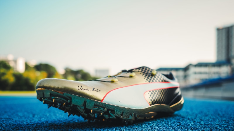 sprints, puma spikes, baseball - ball, baseball - sport, no people, day, puma shoes, leisure activity, sky, spike shoes, outdoors, copy space, communication