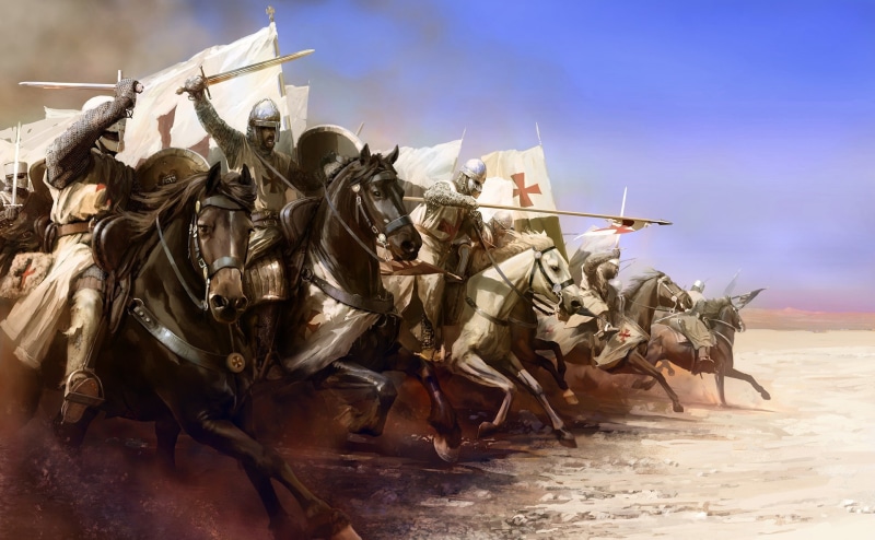 Horse, Crusade, 1080P, Knight, Templar, Warrior, Fantasy