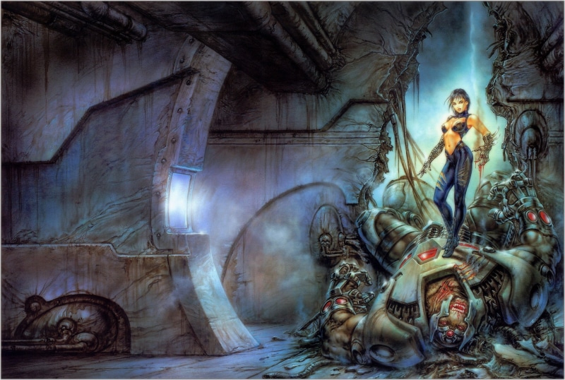 women, human representation, representation, fantasy art, statue, belief, architecture, Luis Royo, spirituality, art and craft, place of worship, mystery