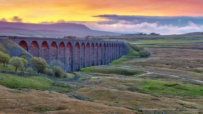 north, p, england, 2K, National Parks, ribblehead, n, viaduct, dales, yorkshire