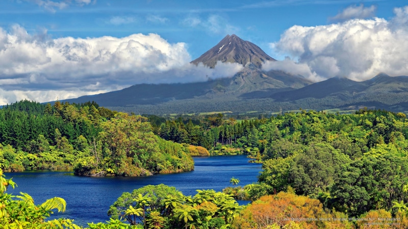 p, n, zealand, lake, whanganui, mangammahoe, mount, taranaki, National Parks, new, 2K