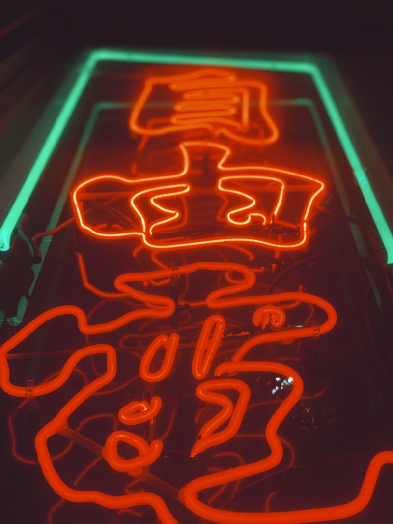 night life, pattern, western script, united states, lighting equipment, dip, orange color, inflatable, luminosity, sign, calligraphy, technology, brass section
