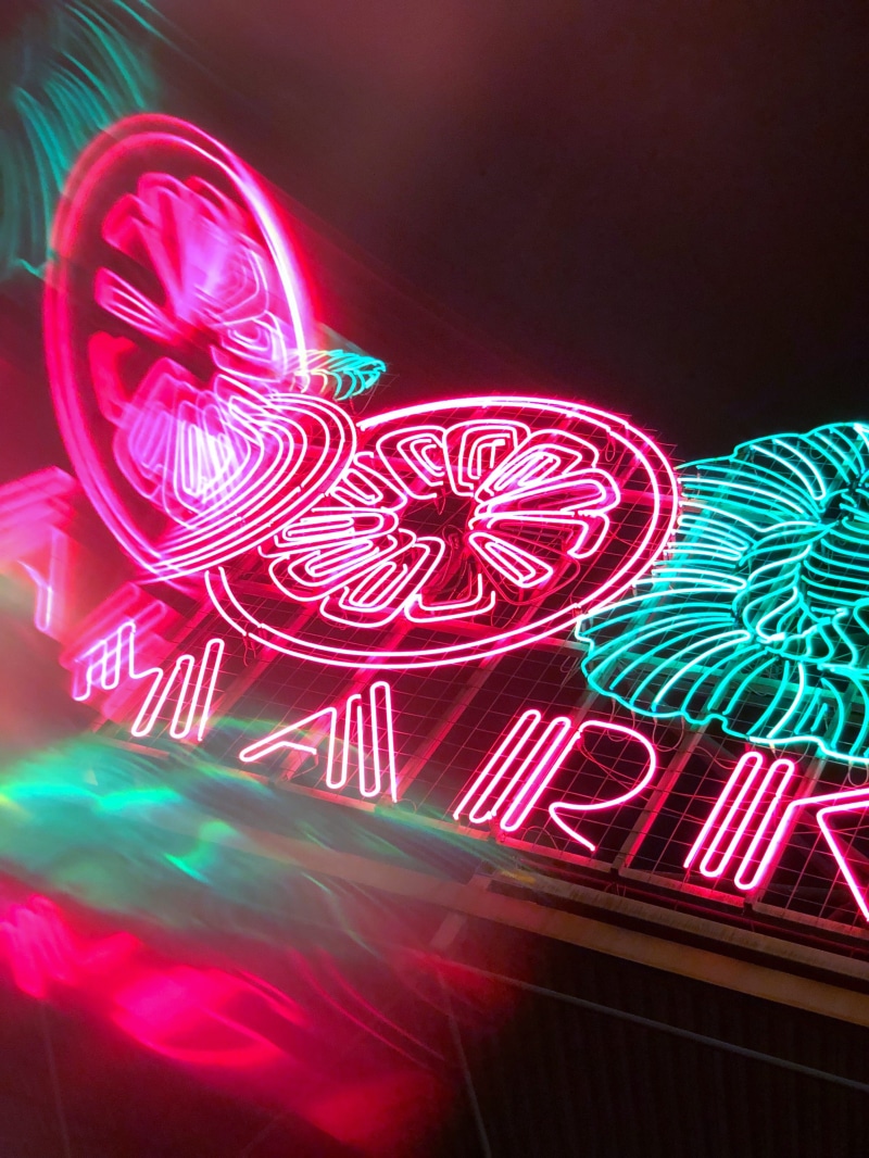 neon, sign, purple, vibrant color, spoke, poster, night, light - natural phenomenon, art and craft, market, abstract, switzerland, night life, ferris wheel