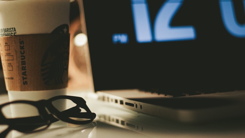 5K, color, close-up, still life, laptop, mug, working, deep, publication, green, beside, life, selective focus, connection, office, communication, computer monitor