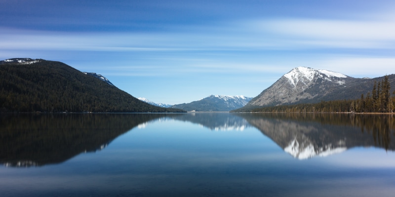 Canon EF, scenic, 70mm, photo, snow, f/2, daytime, nature, beauty In Nature, landscape, forest, capped, lake wenatchee, outdoors, 5K, john, 8x, mountains