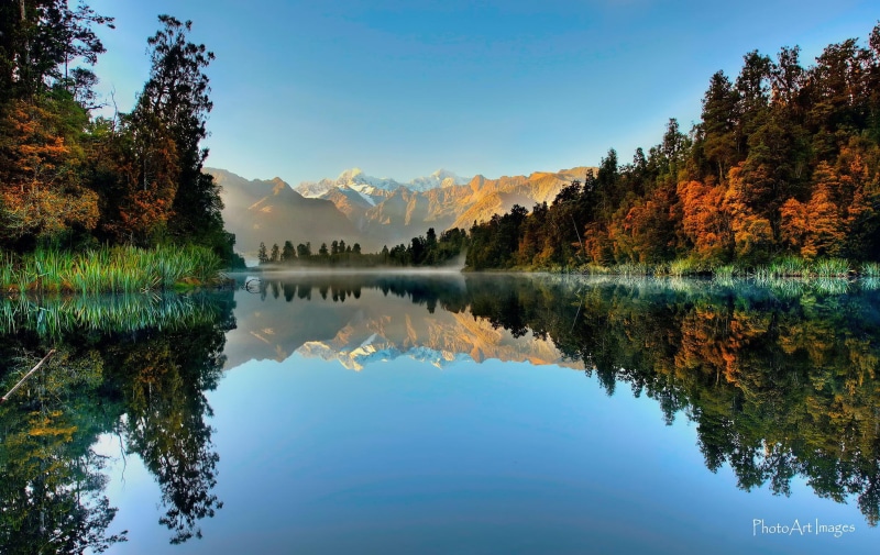 body, river, brown, water, 1080P, rivers, south, new, lake, island, trees, gallery, zealand, autumn, picture, reflection
