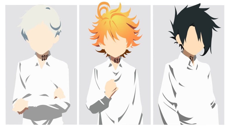 The Promised Neverland, Yakusoku no Neverland, Emma (The Promised Neverland), Ray (The Promised Neverland), Anime, Norman (The Promised Neverland), 1080P