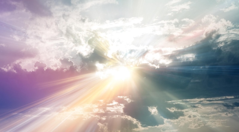 beautiful, light, rays, colourful, clouds, sun, 2K, nature and landscapes