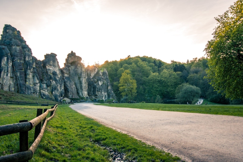 germanic, park - man made space, culture, tranquil scene, 1080P, teutoburg forest, scenics - nature, sacral, sandstone rocks, tranquility, growth, plant