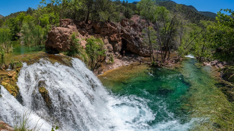 arizona, trail, fossil creek, fossil creek waterfall, 8k uhd, camp verde, waterfall, 8K, united states, creek