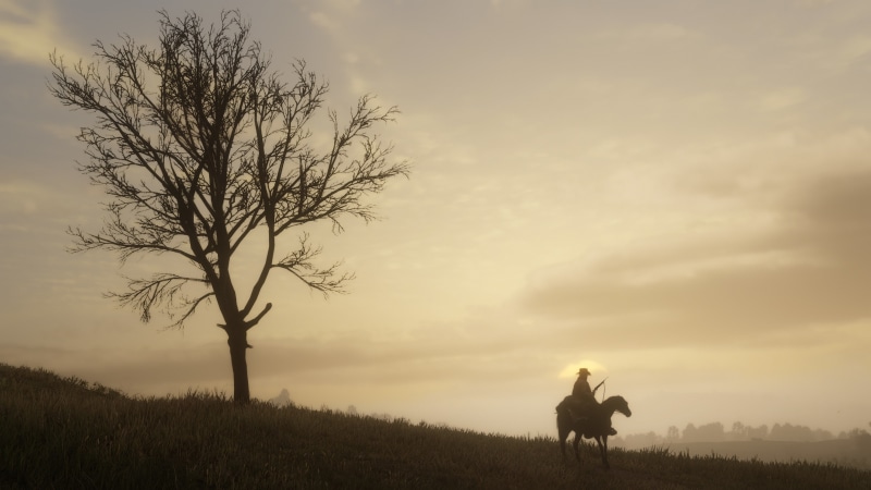video games, 4K, Red Dead Redemption 2, Video Game Art, horse, Red Dead Redemption, cowboys