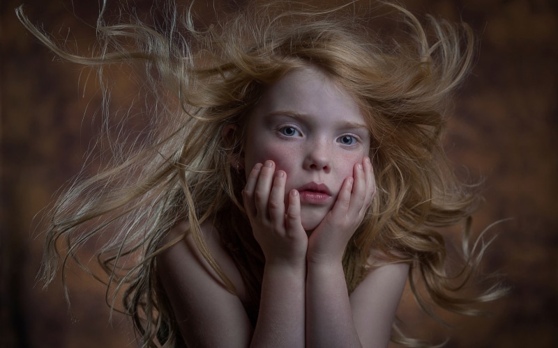 Freckles, 1080P, Portrait, Girl, Flying, Little, Hair, Cute