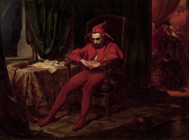 painting, red, Stańczyk, 1080P, Jan Matejko