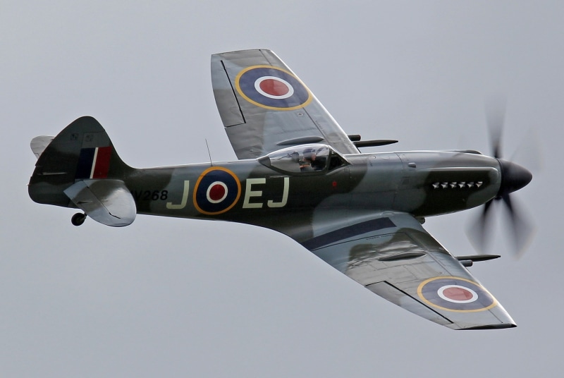 1080P, Supermarine, Spitfire Mk. XIV, fighter, British, WW2, the sky, single-engine