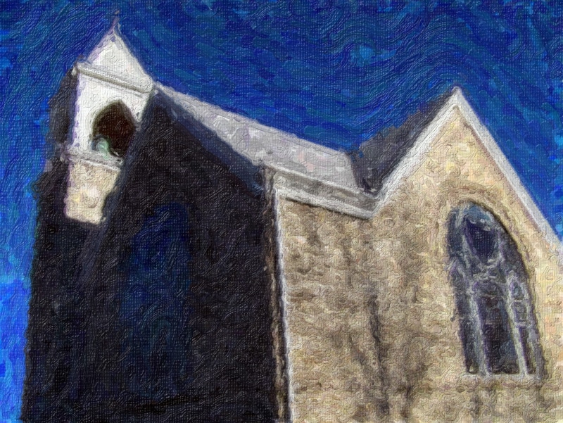 religion, no people, building exterior, day, old, belief, church, window, impressionistic, spirituality, impressionist, history, blue, impressionism, building