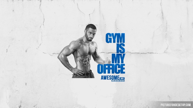 western script, wall - building feature, wall, men, males, shirtless, exercising, muscular build, vitality, gyms, copy space, communication, one person