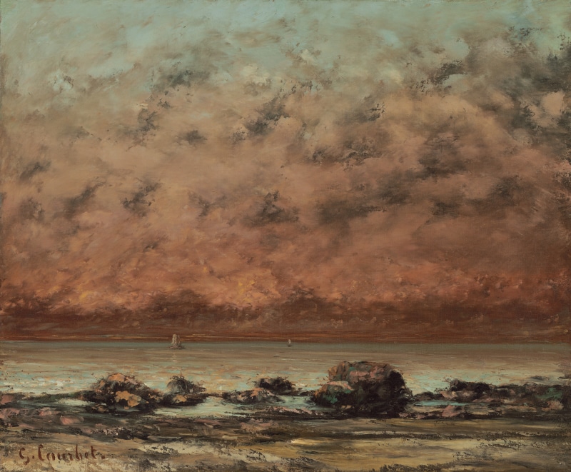 tranquil scene, water, scenics - nature, cloud - sky, sky, environment, horizon, nature, classic art, non-urban scene, beach, 4K, oil painting, outdoors