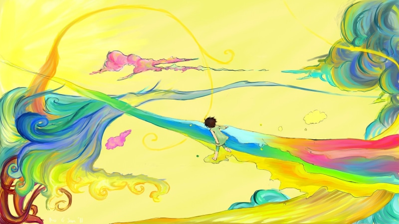 choice, ink, pattern, flowing, multi colored, no people, yellow, full frame, purple, art and craft, backgrounds, creativity, chaos, mixing, abstract backgrounds