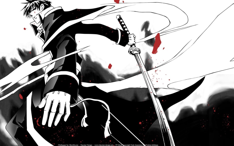 1080P, Anime, character, illustration, sword, 07-Ghost, holding