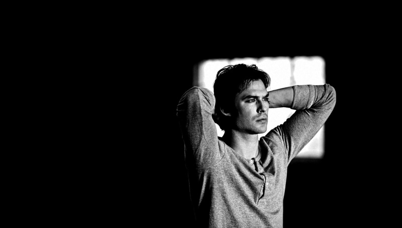 The Vampire Diaries, background, black, 1080P, Ian Somerhalder, the series, actor, brunette, male