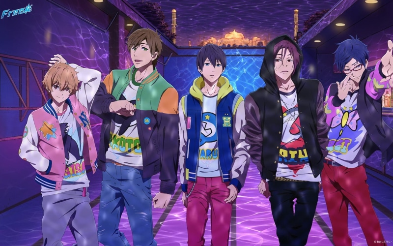 anime boys, Free!, three quarter length, young women, leisure activity, water, females, outdoors, men, city, real people, multi colored, 720P, women, people