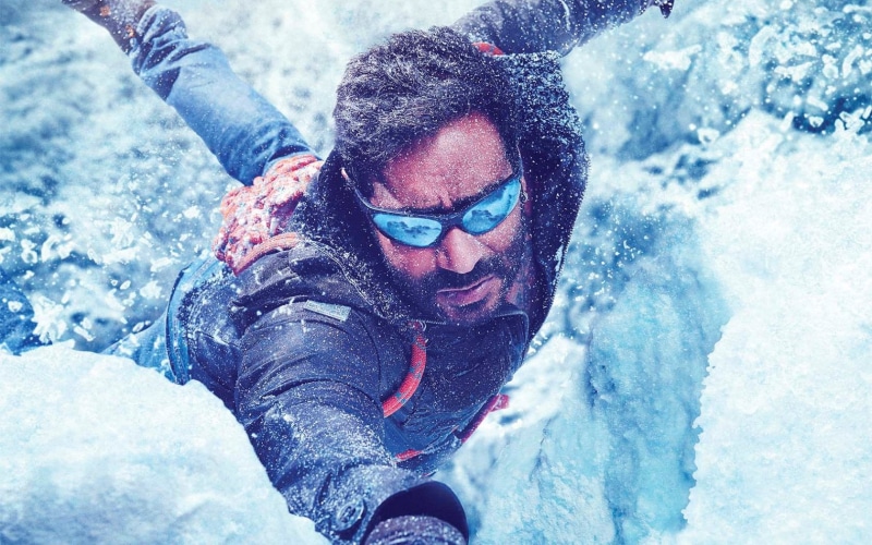 looking at camera, outdoors, snow, Bollywood Movies, real people, 2016, 720P, poster, one person, cold temperature, ajay devgan, winter, lifestyles, leisure activity