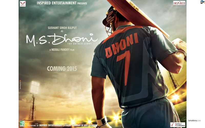 clothing, communication, headwear, 1080P, M.S. Dhoni, m, people, outdoors, hat, poster, Bollywood, standing, men, sunlight, nature, helmet, text, dhoni
