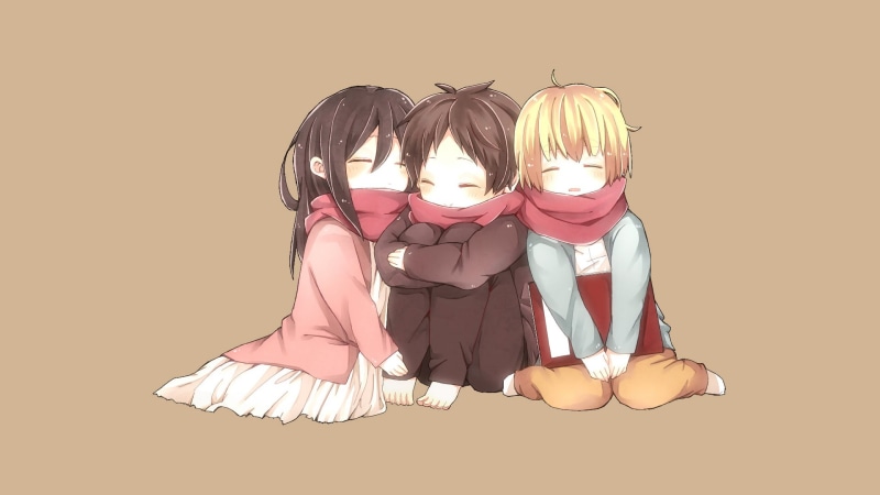 1080P, Shingeki No Kyojin, Attack On Titan, Anime, Eren Yeager, Chibi, Mikasa Ackerman, Armin Arlert