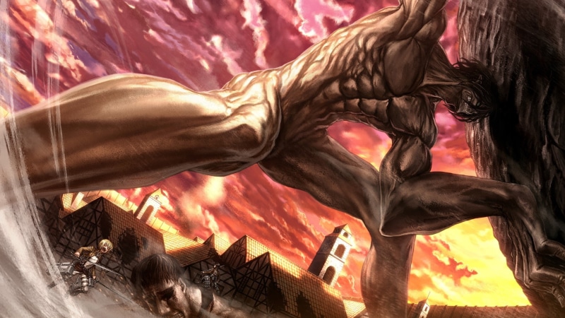 Shingeki no Kyojin, Mikasa Ackerman, Armin Arlert, Eren Jeager, anime, 1080P