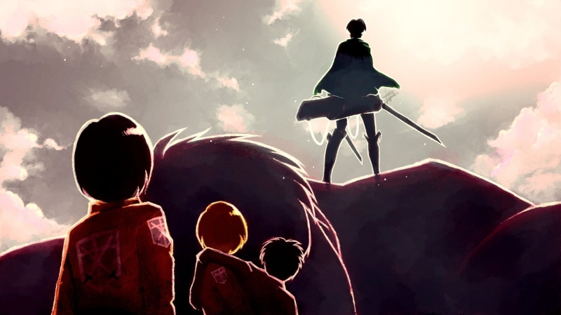 Anime, Armin Arlert, 1080P, Eren Yeager, Levi Ackerman, Attack On Titan, Mikasa Ackerman