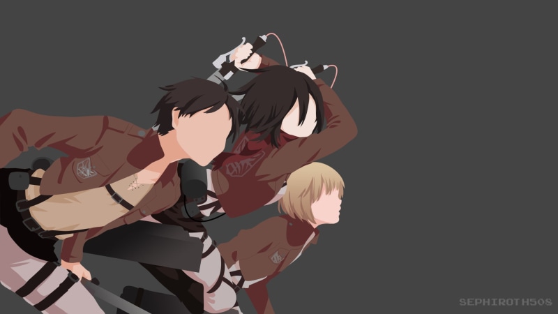 Eren Yeager, Anime, Mikasa Ackerman, Attack On Titan, 1080P, Armin Arlert