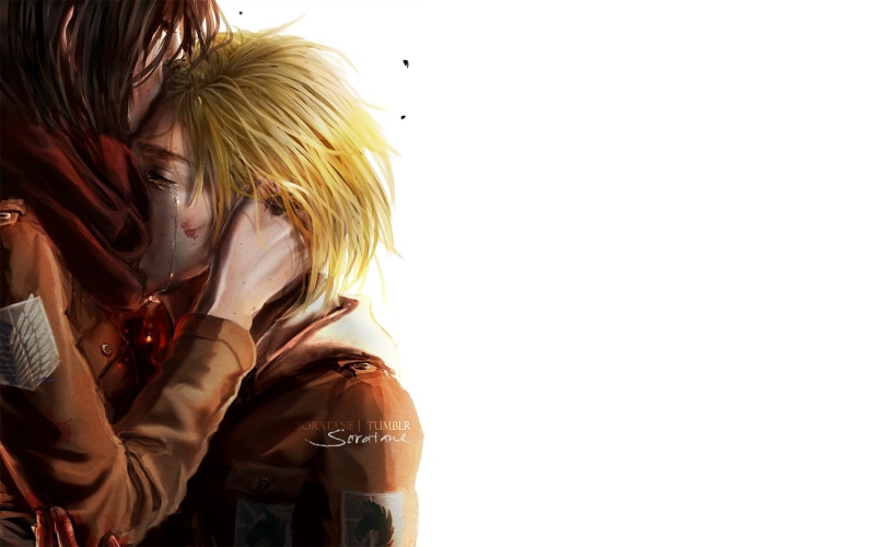 1080P, Anime, Annie Leonhart, Attack On Titan, Mikasa Ackerman, Shingeki No Kyojin