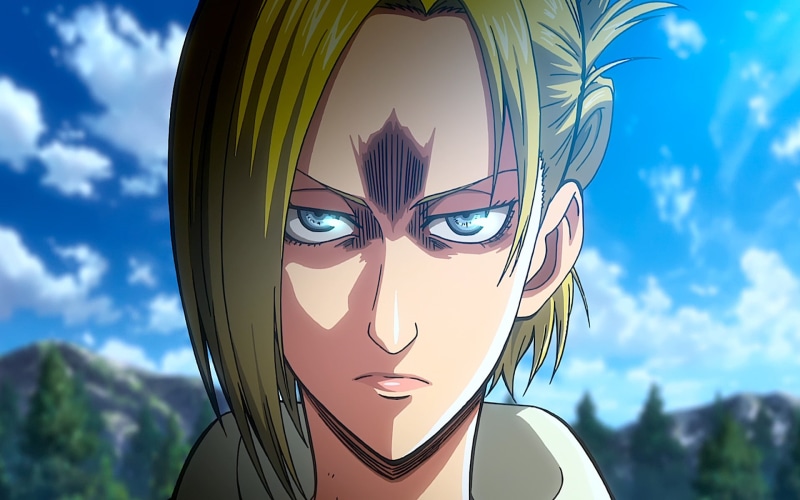 Shingeki No Kyojin, 1080P, Blue Eyes, Attack On Titan, Blonde, Anime, Annie Leonhart, Angry