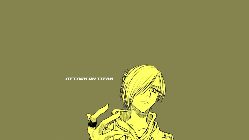 human face, 1080P, creativity, human body part, teenager, offspring, females, girls, Annie Leonhart, portrait, people, Anime, profile view, yellow, human head