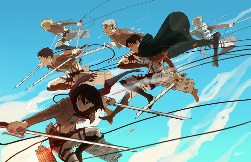 Armin Arlert, Attack On Titan, Mikasa Ackerman, Anime, Shingeki No Kyojin, Jean Kirstein, Levi Ackerman, Annie Leonhart, 1080P, Eren Yeager