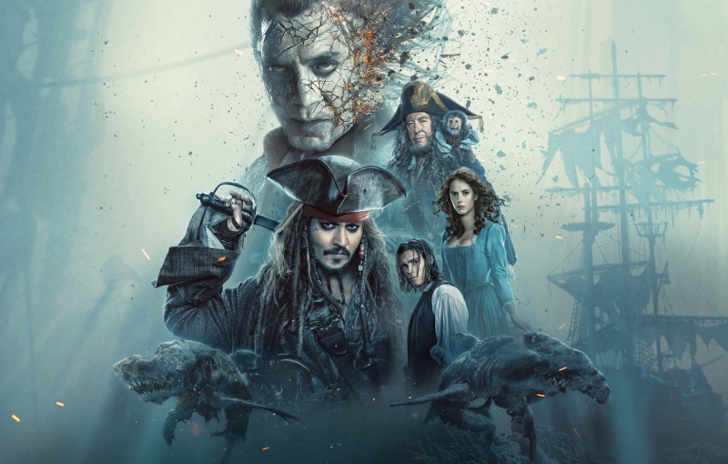 Javier Bardem, Movie, Henry Turner, Geoffrey Rush, Kaya Scodelario, Carina Smyth, Brenton Thwaites, 8K, Captain Salazar, Jack Sparrow, Johnny Depp, Pirates Of The Caribbean: Dead Men Tell No Tales