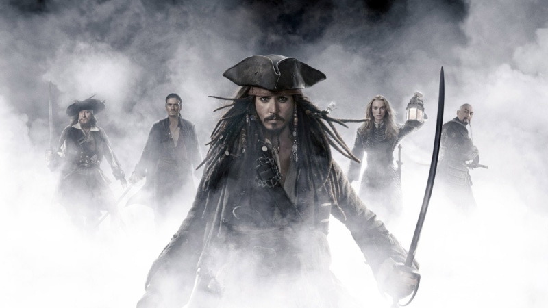 Geoffrey Rush, 1080P, Hector Barbossa, Orlando Bloom, Jack Sparrow, Pirates Of The Caribbean: At Worlds End, Keira Knightley, Will Turner, Chow Yun-Fat