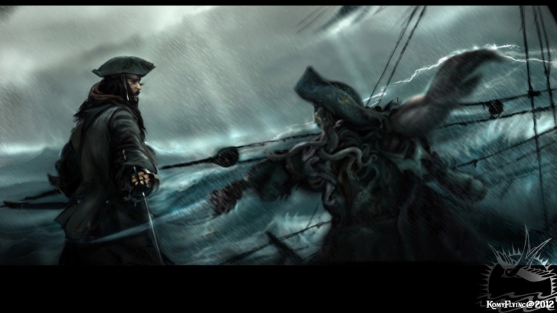 1080P, pirates, black, davy, weapons, ocean, battles, swords, captain, jones, caribbean, hats, pearl, sparrow, jack, fighting, fan, art