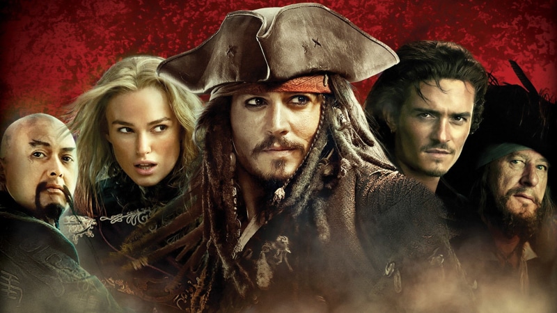 hat, young men, Captain Sao Feng, looking, females, Orlando Bloom, Pirates Of The Caribbean: At Worlds End, Johnny Depp, 1080P, group of people, human representation